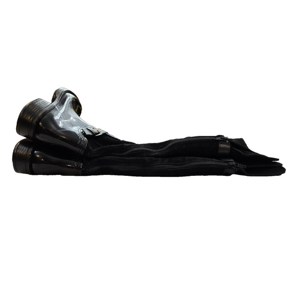 Vintage Nine West Black Knee High Boots Women's Size 6 Suede & Leather Boot - Picture 6 of 11